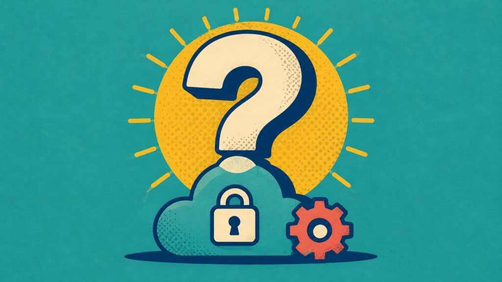 Private DNS Server Cannot Be Accessed: 7 Safe Fixes 5 Question mark above a locked cloud and settings gear for Private DNS troubleshooting.