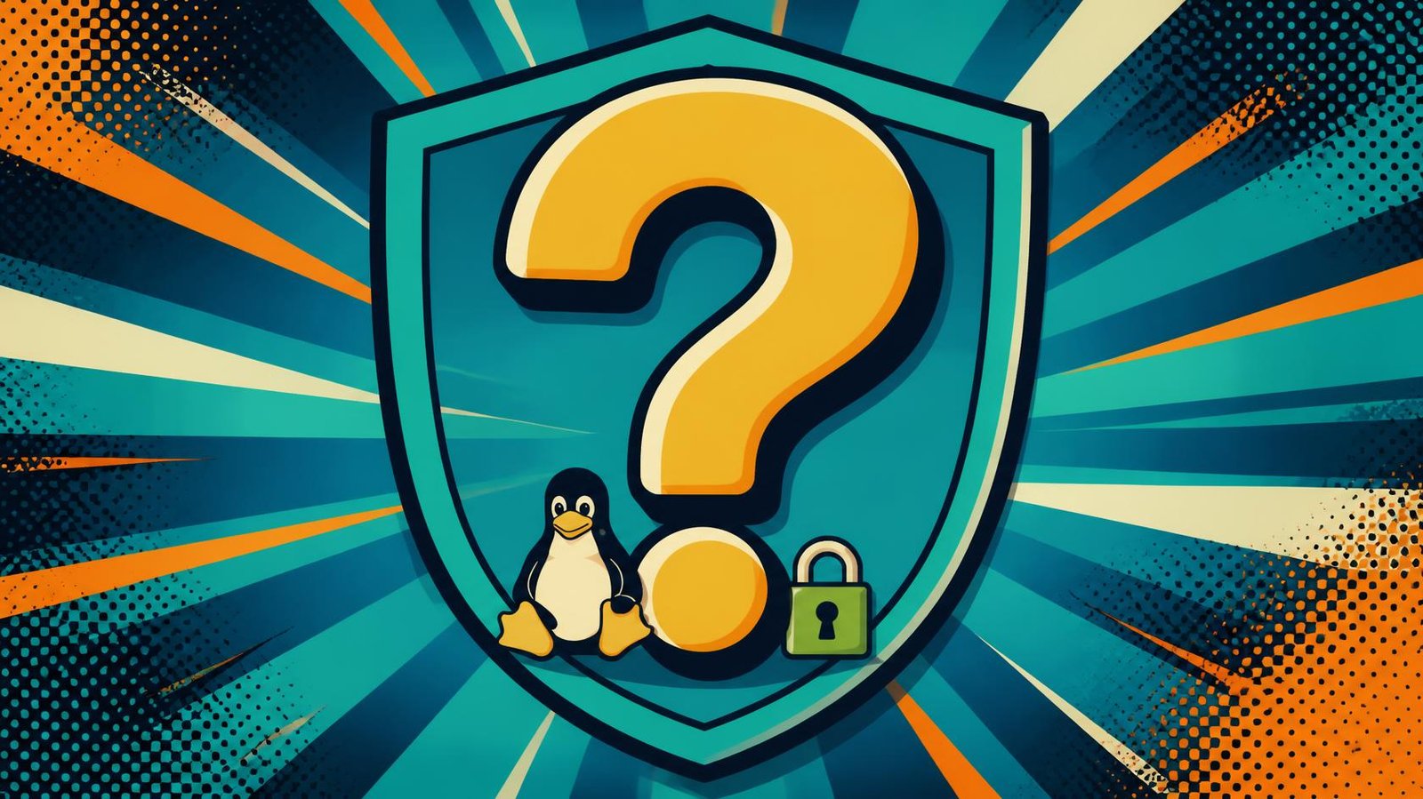 AdGuard for Linux: 7 Safe Ad Blocker Setup Tips 5 Large question mark with Linux penguins and a padlock representing questions about Linux ad blocking.