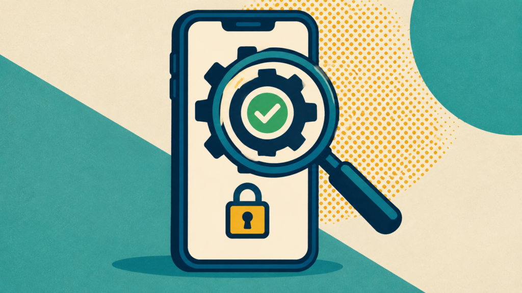 Private DNS Server Cannot Be Accessed: 7 Safe Fixes 2 Magnifying glass checking Private DNS settings on an Android phone.